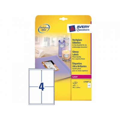 ETIKET AVERY ZWECK L7769 99.1X139MM 160ST GLANS WT