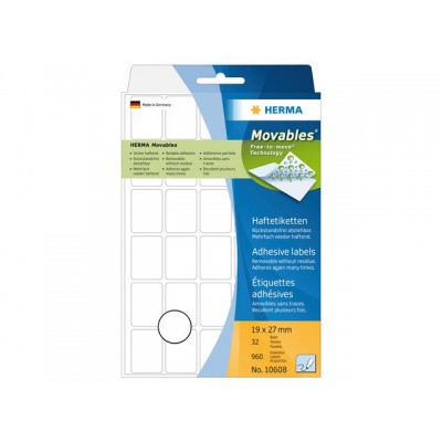 ETIKET HERMA MOVABLE 10608 19X27MM 960ST