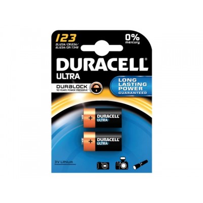 BATTERIJ DURACELL 123 LITHIUM 2 PACK