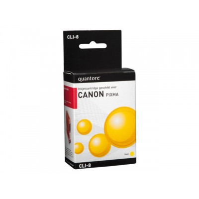 INKCARTRIDGE QUANTORE CAN CLI-8 + CHIP GEEL