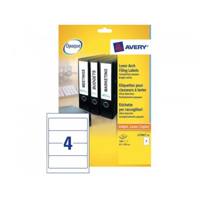 RUGETIKET AVERY L7701-25 192X62MM 100ST