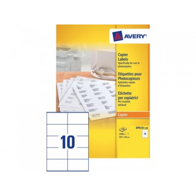 ETIKET AVERY DP010-100 105X58MM 1000ST