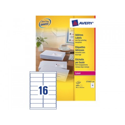 ETIKET AVERY L7162-250 99.1X33.9MM 4000ST