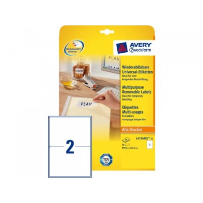 ETIKET AVERY ZWECK L4734REV-25 199.3X143.5MM 50ST