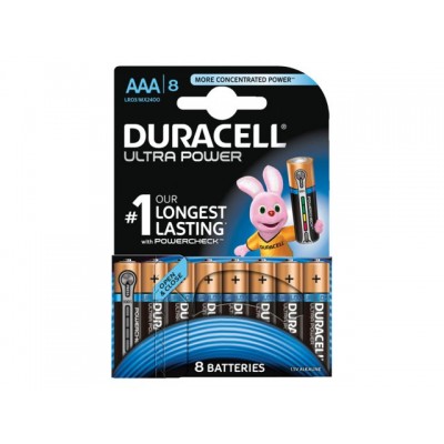 BATTERIJ DURACELL AAA ULTRA POWER ALKALINE 8-PACK