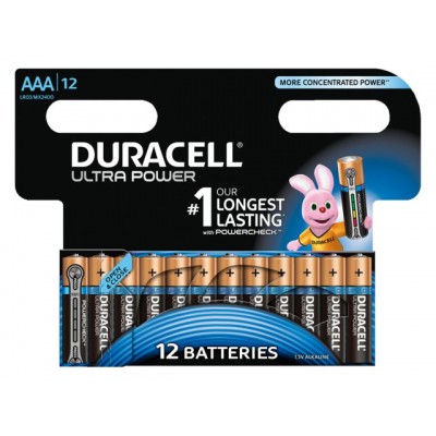 BATTERIJ DURACELL AAA ULTRA POWER ALKALINE 12-PACK