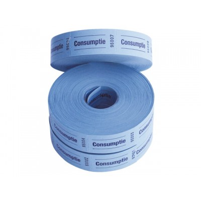 CONSUMPTIEBON COMBICRAFT 57X30MM 2ZIJDIG BLAUW