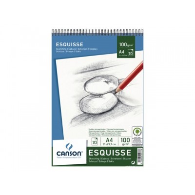 SCHETSBLOK CANSON A4 SPIRAAL 70V 100GR