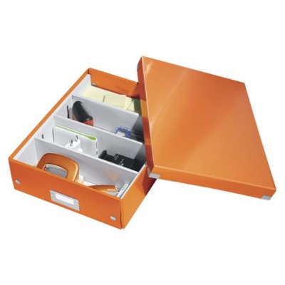 OPBERGBOX LEITZ CLICK & STORE 280X100X370MM ORANJE