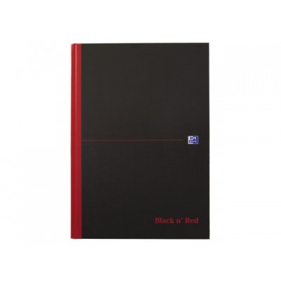 NOTITIEBOEK OXFORD BLACK AND RED A4 LIJN