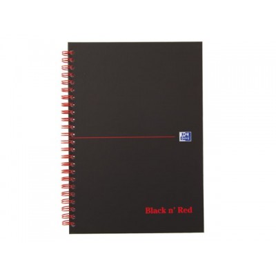 NOTITIEBOEK OXFORD BLACK AND RED A5 RUIT KARTON