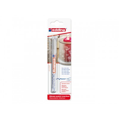 VILTSTIFT EDDING 751 LAK ROND 2MM ZILVER