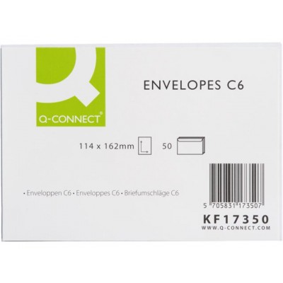 ENVELOP Q-CONNECT BANK C6 114X162 80GR WIT