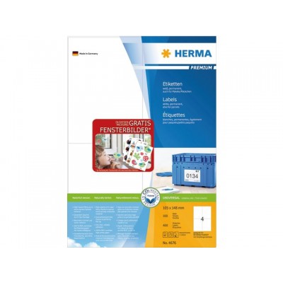 ETIKET HERMA 4676 105X148MM PREMIUM A4 400ST