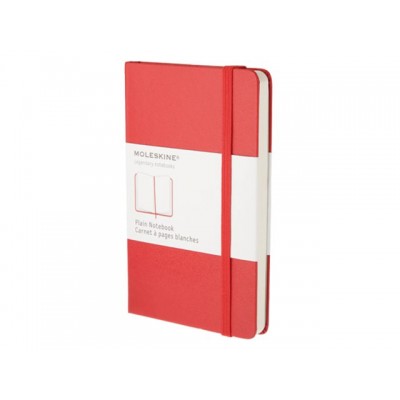 NOTITIEBOEK MOLESKINE BLANCO POCKET ROOD