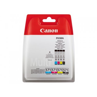 INKCARTRIDGE CANON CLI-571 ZWART 3 KLEUREN