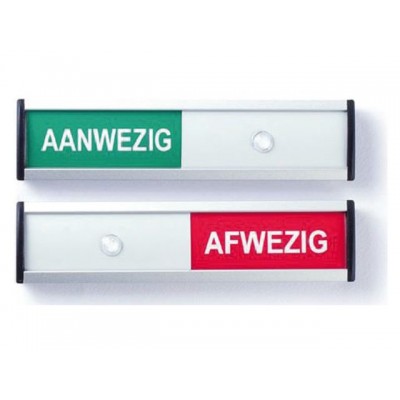 INFOBORD AANWEZIG/AFWEZIG 125X30MM