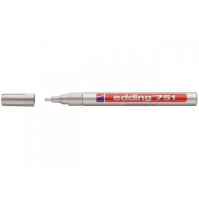 VILTSTIFT EDDING 751 LAK ROND 2MM ZILVER