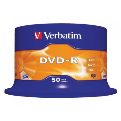 DVD-R VERBATIM 4.7GB 16X 50PK SPINDEL