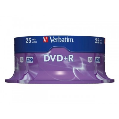 DVD+R VERBATIM 4.7GB 16X 25PK SPINDEL
