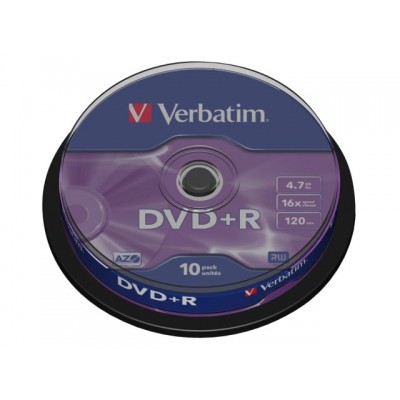 DVD+R VERBATIM 4.7GB 16X 10PK SPINDEL