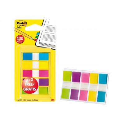 INDEXTABS 3M POST-IT SMAL 3+2 GRATIS ASSORTI