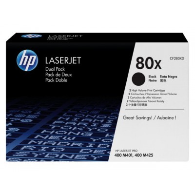TONERCARTRIDGE HP 80X CF280XD 6.9K ZWART