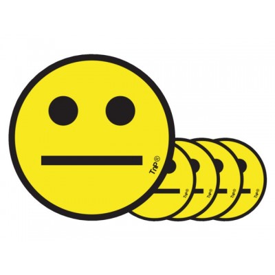 MAGNEET TNP SMILEY 7.5CM EMOTIE NEUTRAAL GEEL