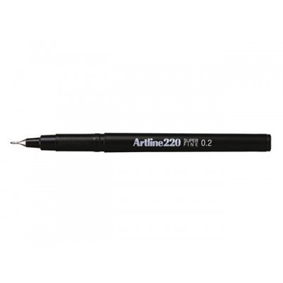 FINELINER ARTLINE 220 ROND 0.2MM ZWART