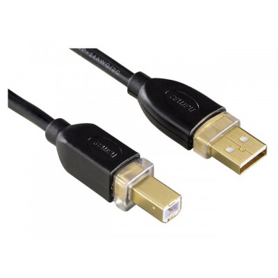 KABEL HAMA USB 2.0 A-B 3M ZWART