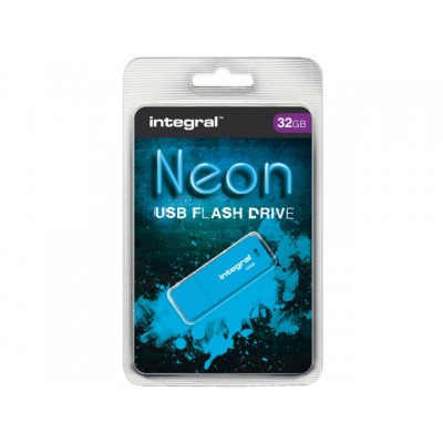 USB-STICK INTEGRAL FD 32GB NEON BLAUW