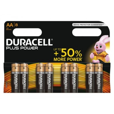 BATTERIJ DURACELL AA PLUS POWER 50% ALKALINE