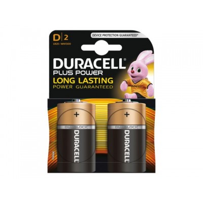 BATTERIJ DURACELL D PLUS POWER 50% ALKALINE