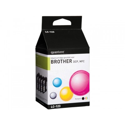 INKCARTRIDGE QUANTORE BRO LC-123 ZWART 3 KLEUREN