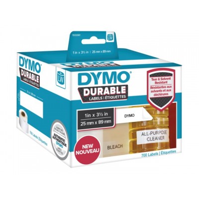 LABEL ETIKET DYMO DURABLE 19330 89MMX25MM WIT