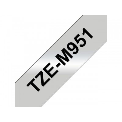LABELTAPE BROTHER TZE-M951 24MMX8M MAT ZILVER/ZWART
