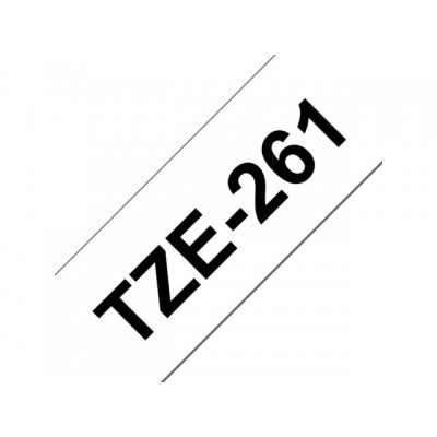 LABELTAPE BROTHER TZE-261 36MMX8M WIT/ZWART