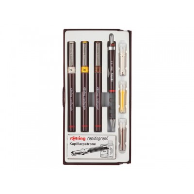 TEKENPENSET ROTRING RR699480 RAPIDOGRAPH JR 3DLG