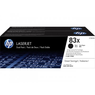 TONERCARTRIDGE HP 83X CF283XD 2.2K ZWART