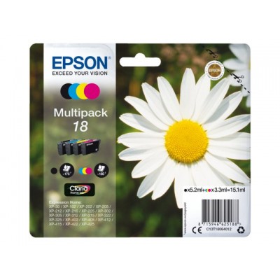 INKCARTRIDGE EPSON 18 T1806 ZWART + 3 KLEUREN