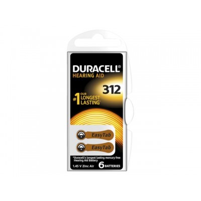 BATTERIJ DURACELL DA312 HEARING AID