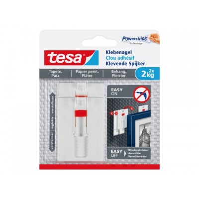 KLEVENDE SPIJKER TESA BEHANG EN PLEISTERWERK VERSTELBAAR 2KG