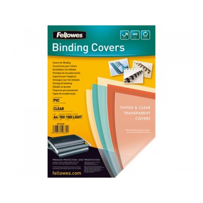 VOORBLAD FELLOWES A4 PVC 180MICRON TRANSPARANT