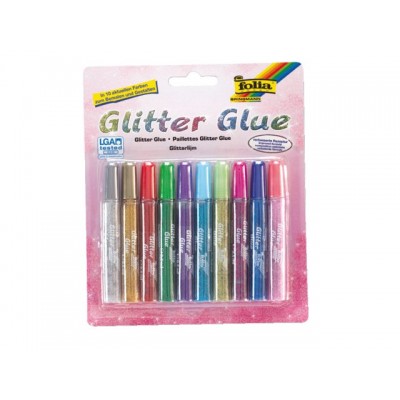 GLITTERLIJM FOLIA 9.5ML ASS