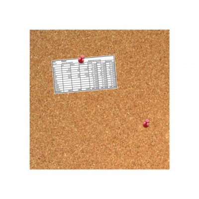 KURKBORD DESQ 35X35CM RANDLOOS + PUSH PINS