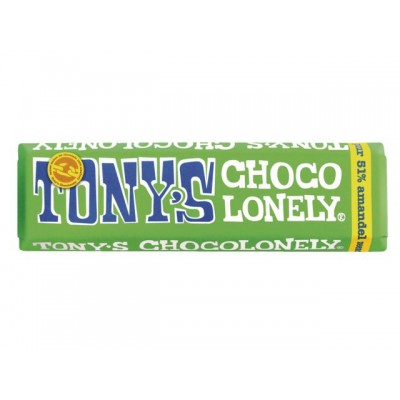 CHOCOLADE TONY'S CHOCOLONELY PUUR AMANDEL ZEEZOUT 47GR