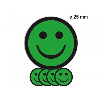MAGNEET SMILEY 2.5CM EMOTIE BLIJ GROEN