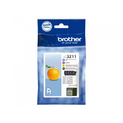 INKCARTRIDGE BROTHER LC-3211 ZWART + 3 KLEUREN