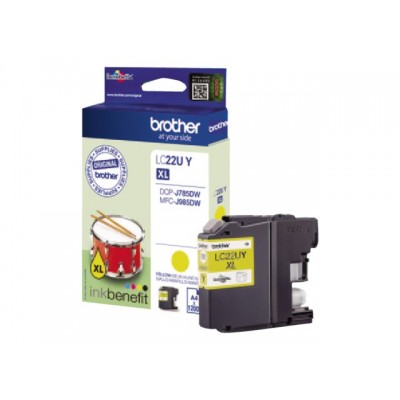 INKCARTRIDGE BROTHER LC-22U GEEL
