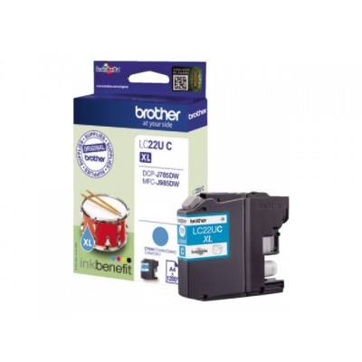 INKCARTRIDGE BROTHER LC-22U BLAUW